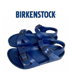 Birkenstock Rio Kids EVA Sandals kids unisex water size 32 US 13 crewcuts blue